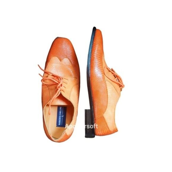 Roberto Chillini Snake Print Oxfords